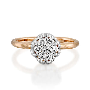 RS745AB- Diamond floral ring