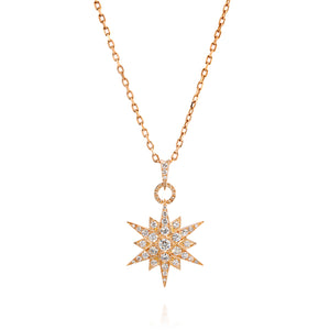 ESTAR8 celestial diamond North Star earrings in 18k  gold