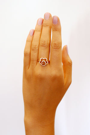 R3420ES-Lotus Diamond Ring