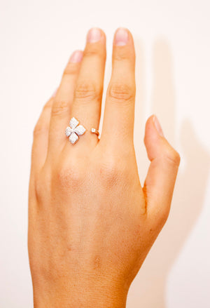RNT12765-Flower diamond engagement ring