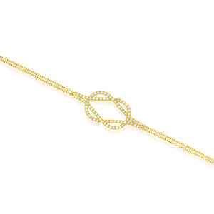 18k Gold Delicate Diamonds bracelet. adorning the criss-cross diamonds pattern. create a harmonious blend of sparkle and color.