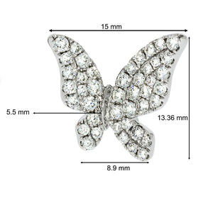 Delicate and dazzling Butterflys Diamonds earings. 18k white gold set with 1.04ct dazzling diamonds. Charm of nature’s elegance.