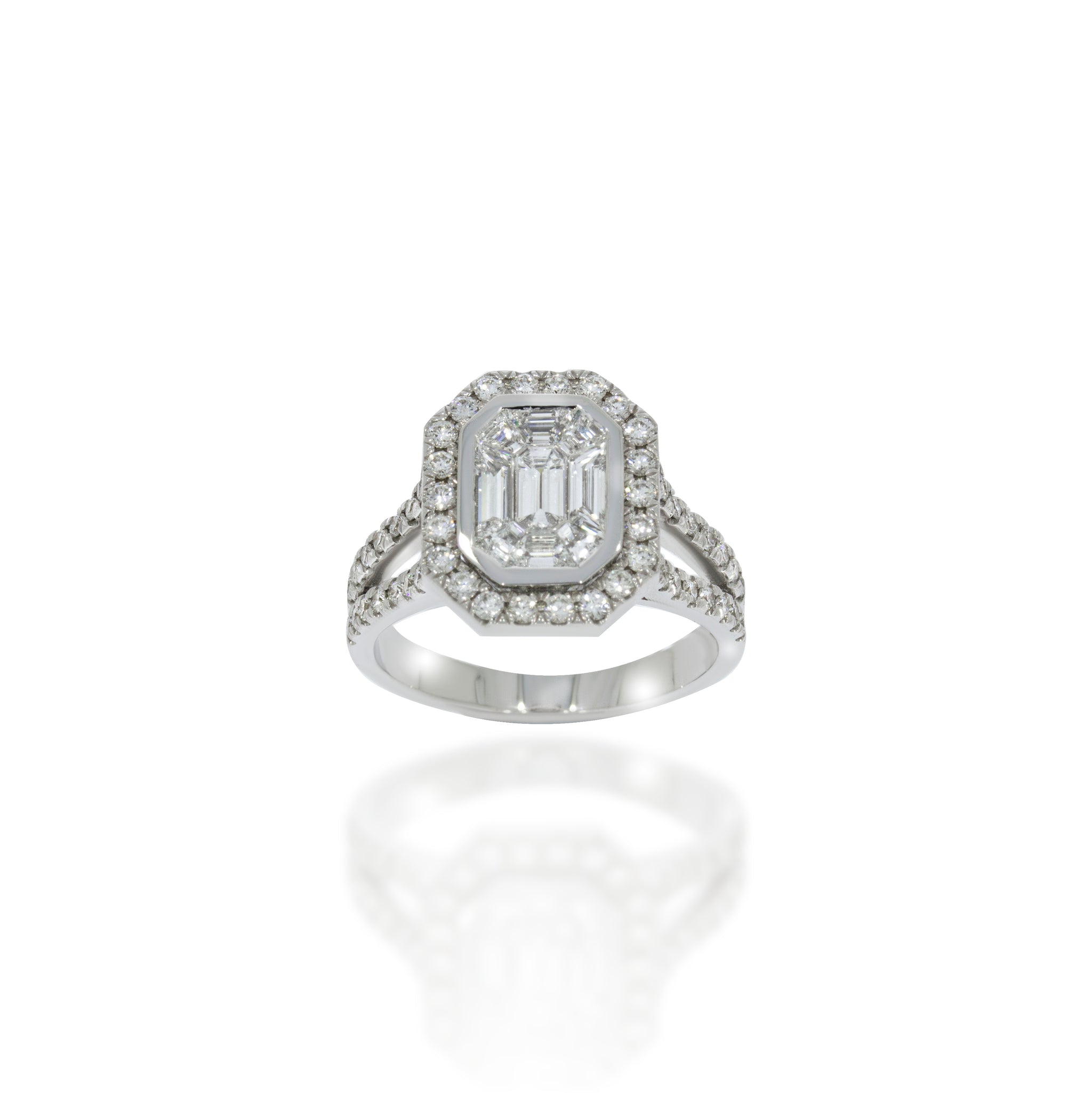 Classic Big Diamond Engagement Ring, 0.73 Carat With Big Single Diamond,  Round Diamond, White 14K Gold , Anniversary Gift for Woman - Etsy