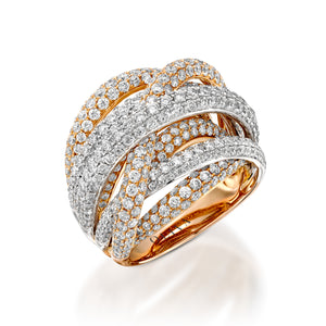 RNH428-Diamond Crossover engagement ring
