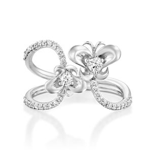 ROF100-Diamond butterfly engagement ring