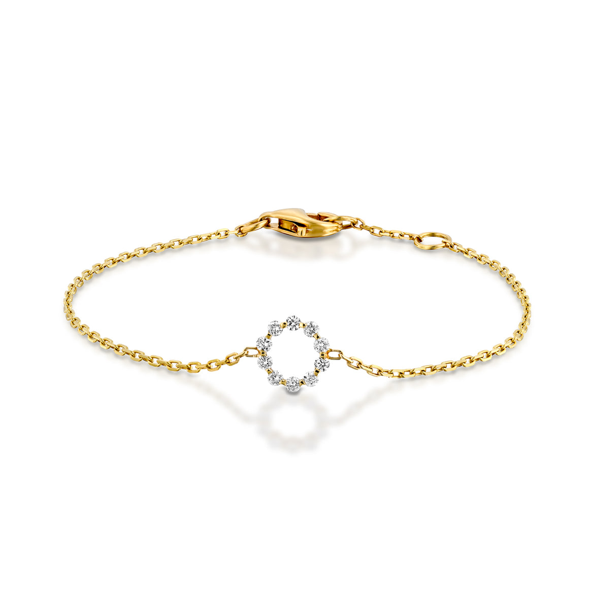 BNT13013Y-Bridal wedding bracelet in diamond and 18k gold