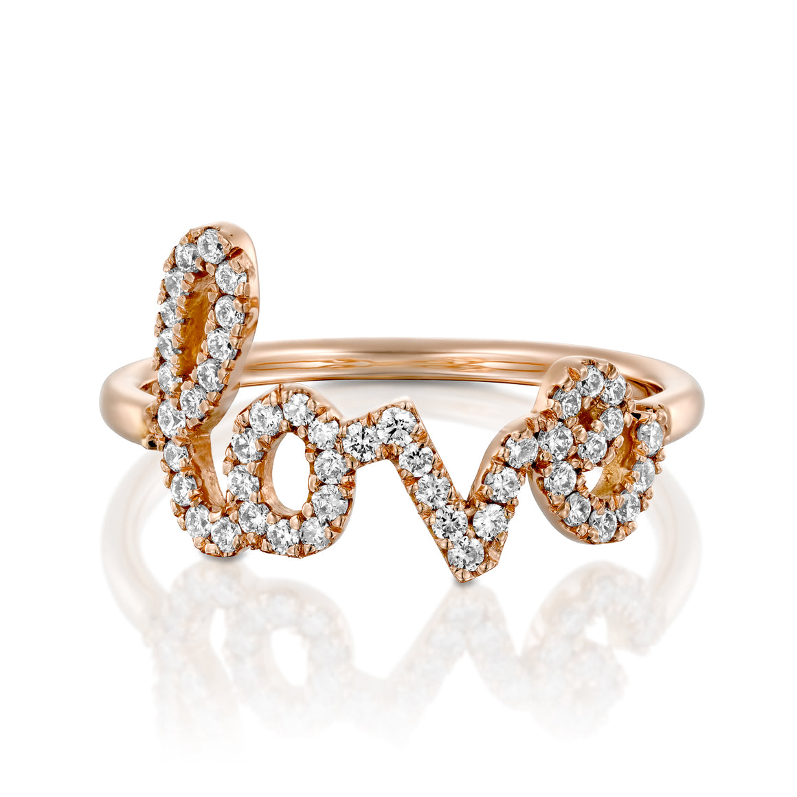 R3854- Diamond Love gold ring