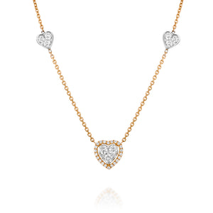 PN3402B-Diamond Charm Heart necklace