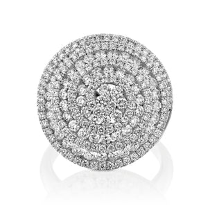 R3823- Circle diamond Gold engagement ring