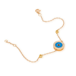 Stylish Eye bracelet set with black diamond  Halo with Round brilliant cut sparkling diamonds