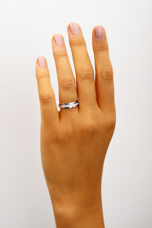 RTUB1339-18k Gold Rose diamond spinner ring for women