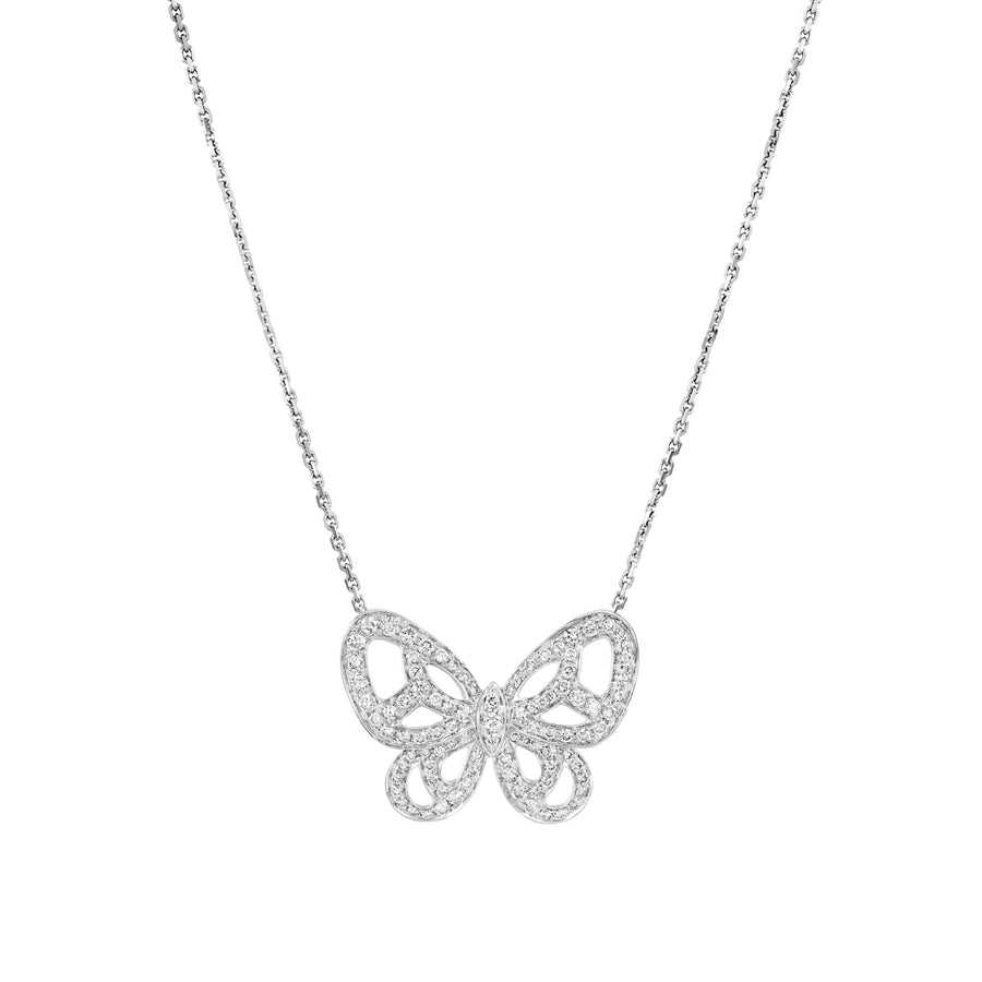 PNT12627- Butterfly necklace diamond Butterfly pendant