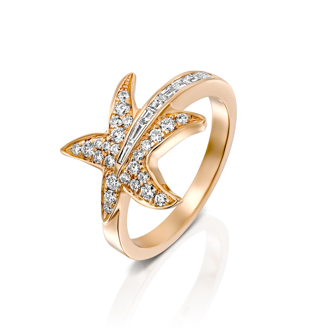ROLSF01-Tropicana diamond ring 18k Gold