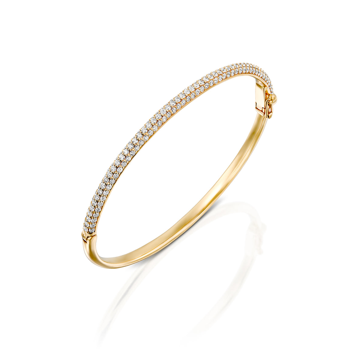 Gold Diamond diamond bangle by Oliva fine jewelry 