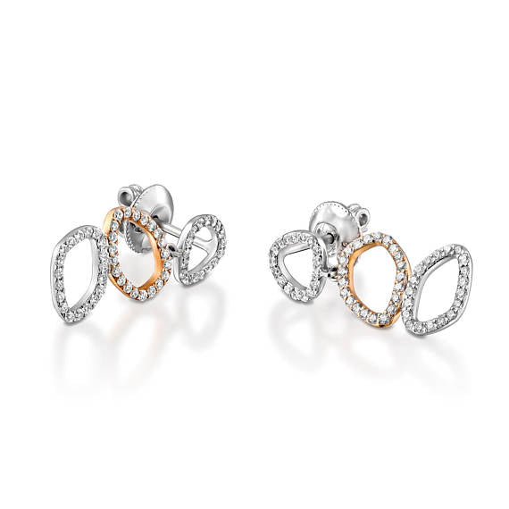ETUE6161-Drop geometric diamond earrings