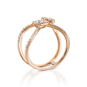 RNR18238-Rose gold Infinity diamond ring