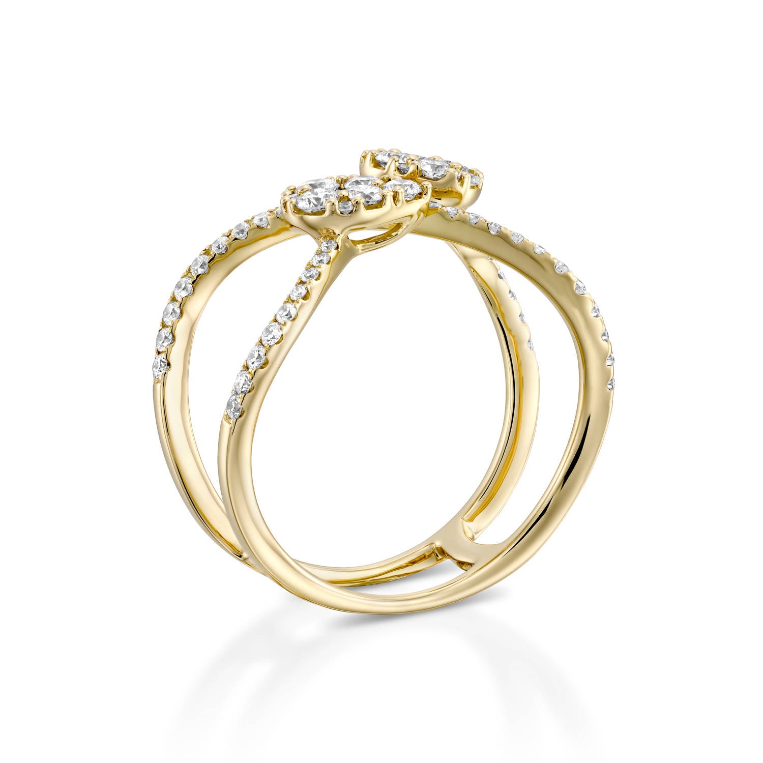 Valentino ring in 18 kt white gold with pavé diamonds - Artlinea S.r.l.