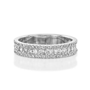 RNT12696-0.72 Carat White gold diamond Half Eternity Wedding ring