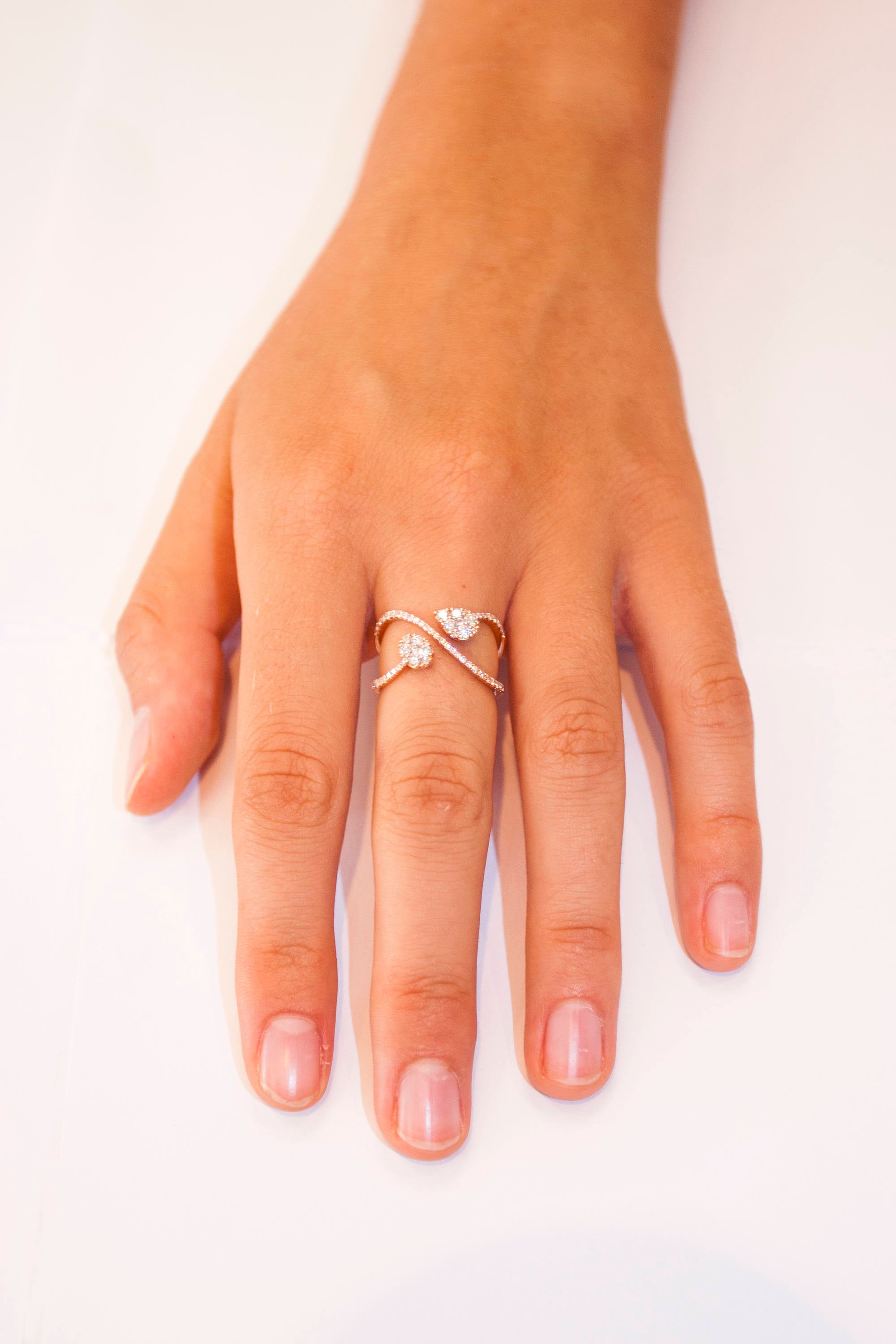 14K Rose Gold Pavé Infinity Diamond Engagement Ring