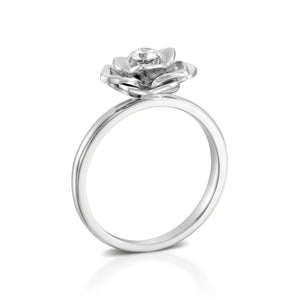 ROF102-0.18 Ct rose diamond floral engagement ring