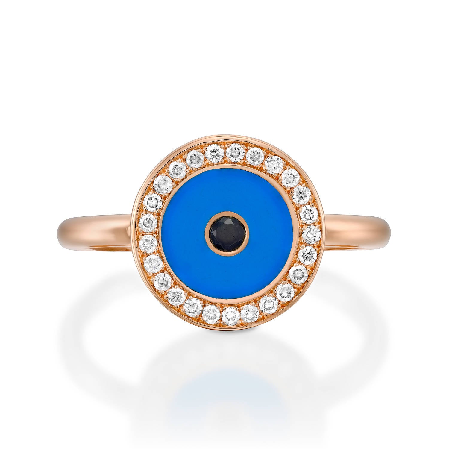Evil Eye Ring Turquoise + Peridot / 3