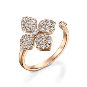 RNT12765-Flower diamond engagement ring